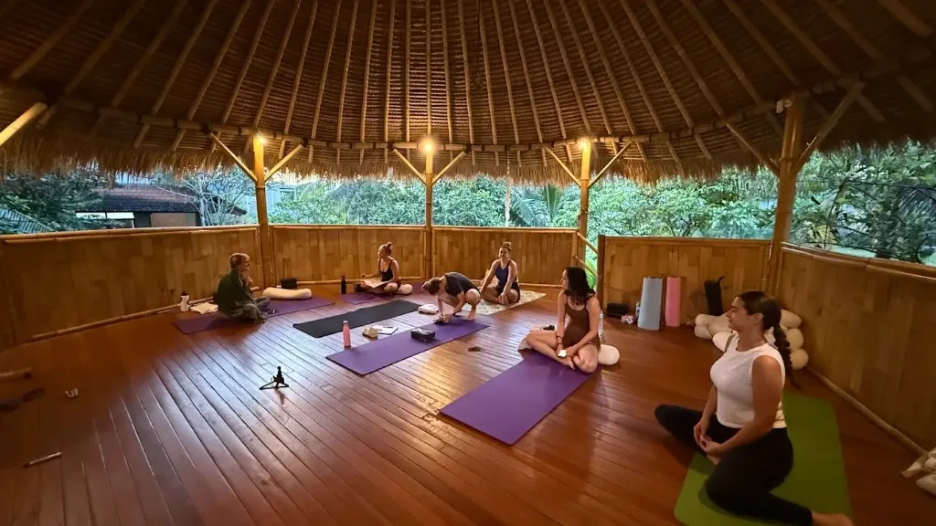 200 hour yoga teacher training class in the Ubud bamboo shala