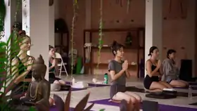 Meditation and pranayama session at Ubud campus