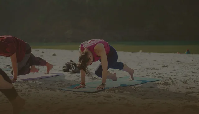 Yoga practice and nature at DivinePath Yoga School and Retreat