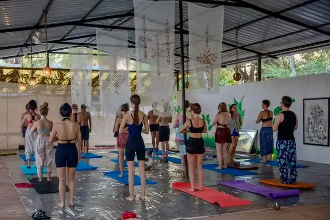 Open practice space at DivinePath Goa campus