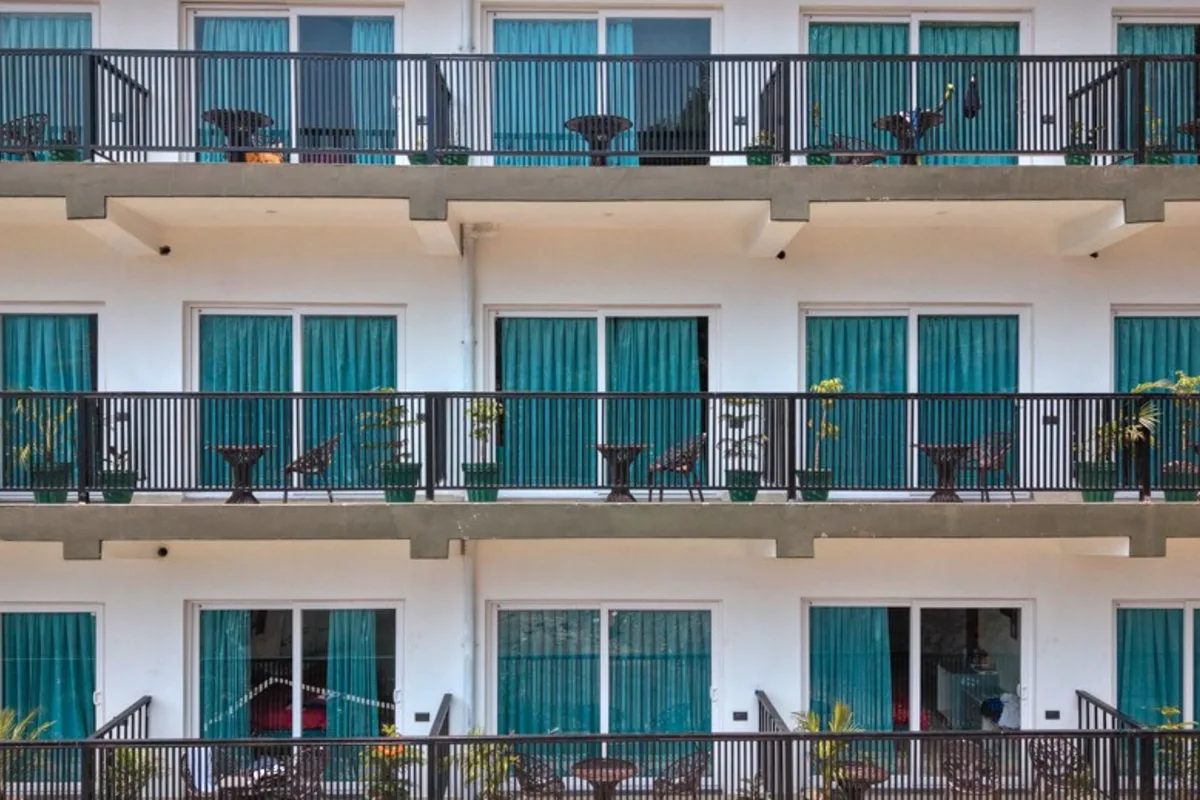 Divinepath Rishikesh campus building with private balconies