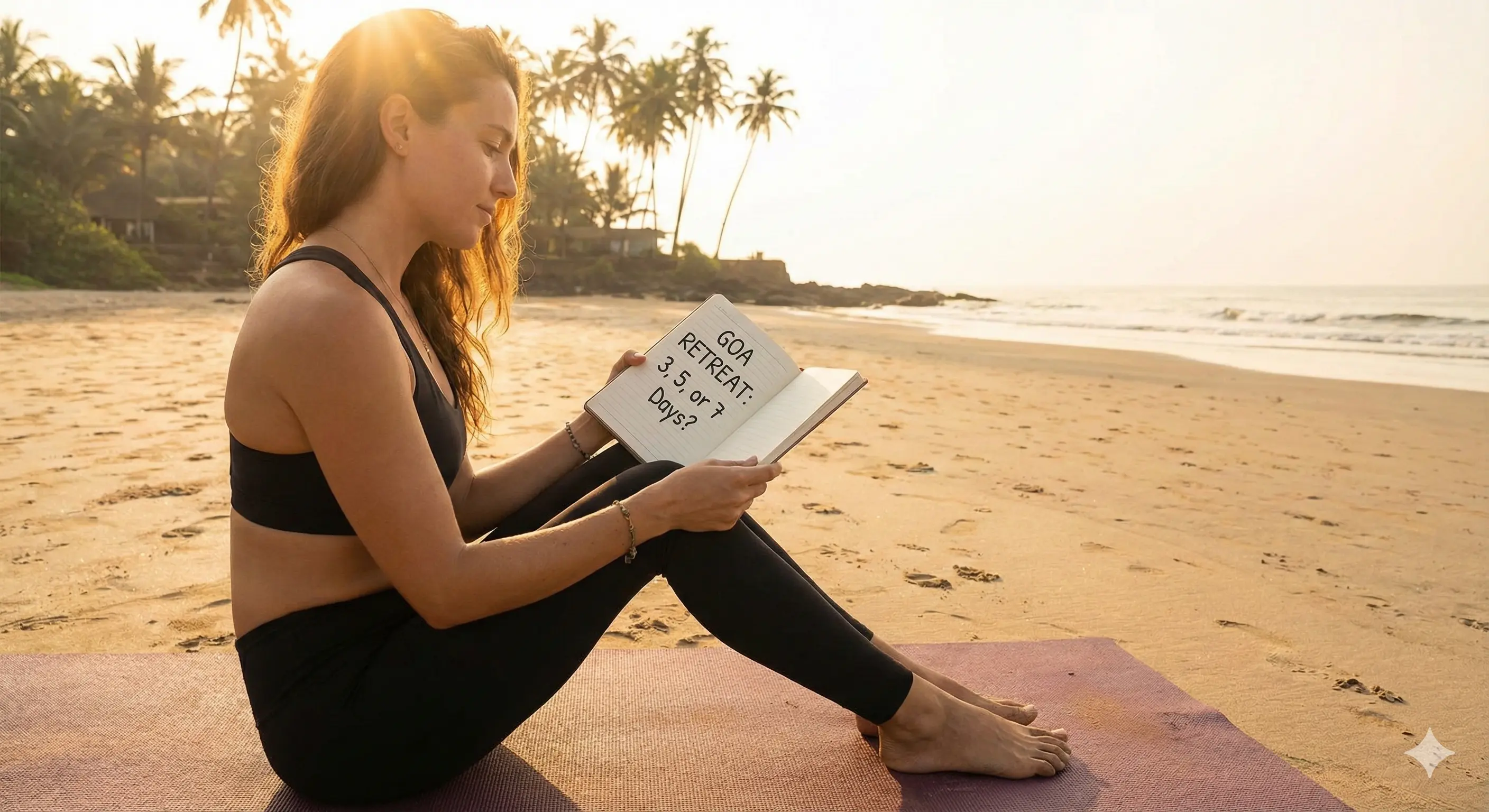 Comparison of 3-day, 5-day, and 7-day yoga retreat options in Goa.