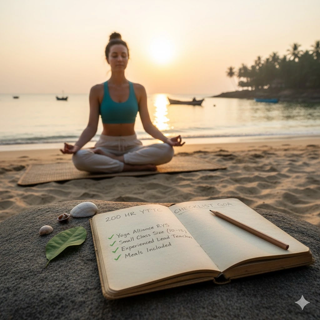 A checklist for choosing the best 200 hour yoga teacher training (YTTC) in Goa.