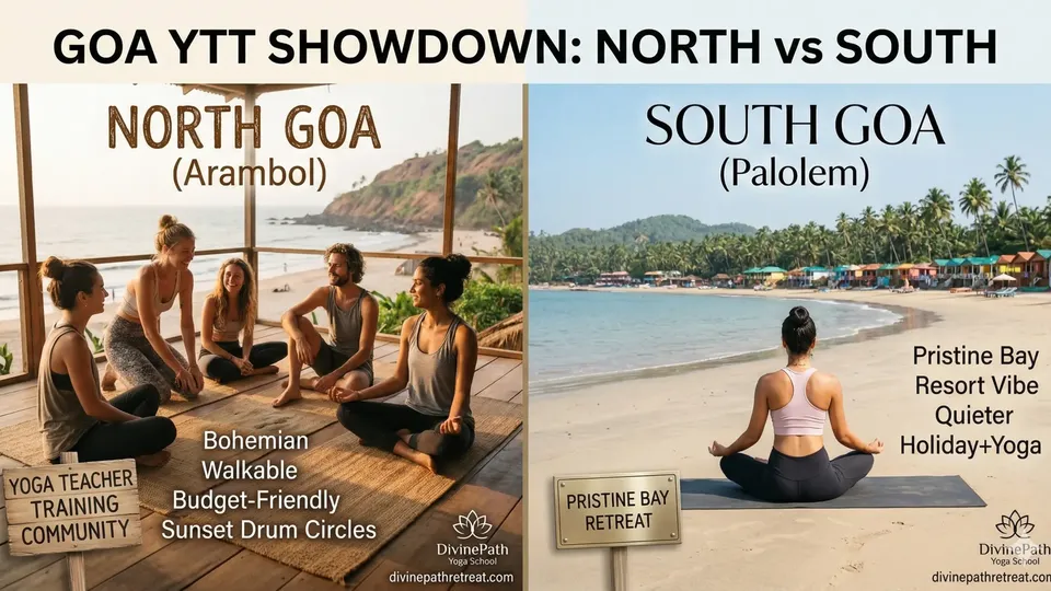 North Goa yoga teacher training locations compared for 2026