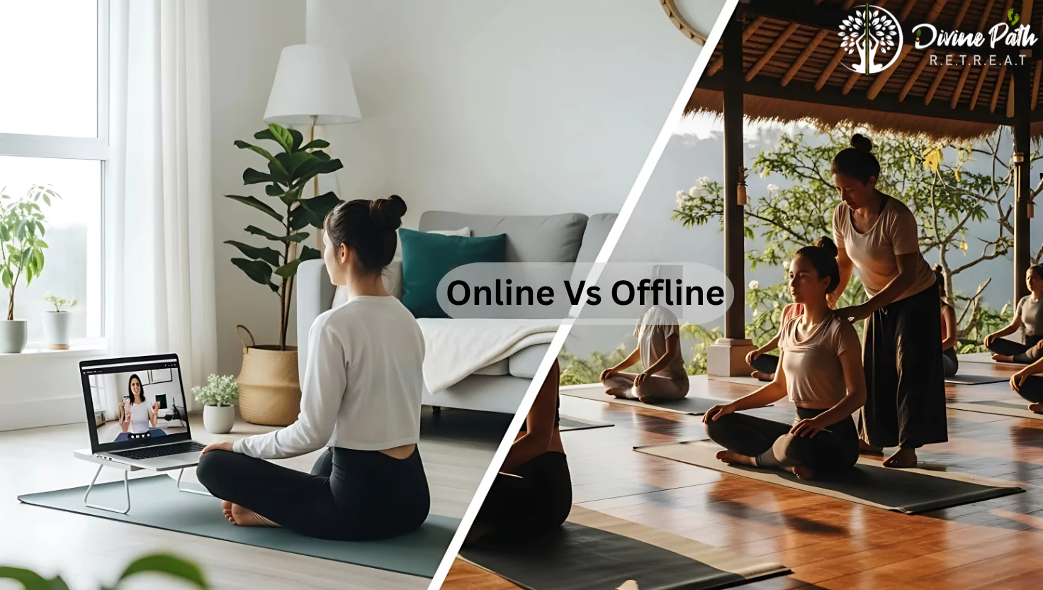 Online vs Offline Yoga Teacher Training images