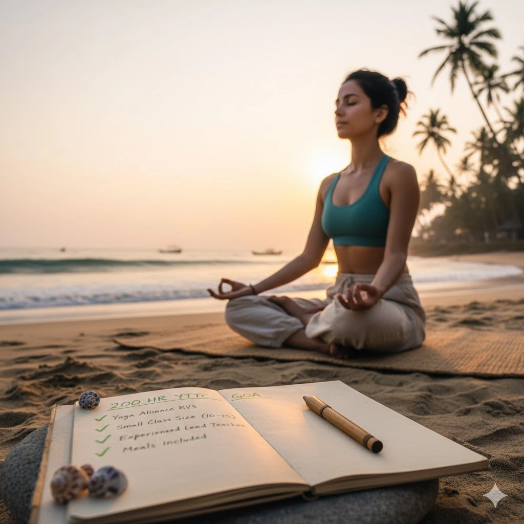 A yogi performing the 12 steps of Surya Namaskar (Sun Salutation) at sunrise.
