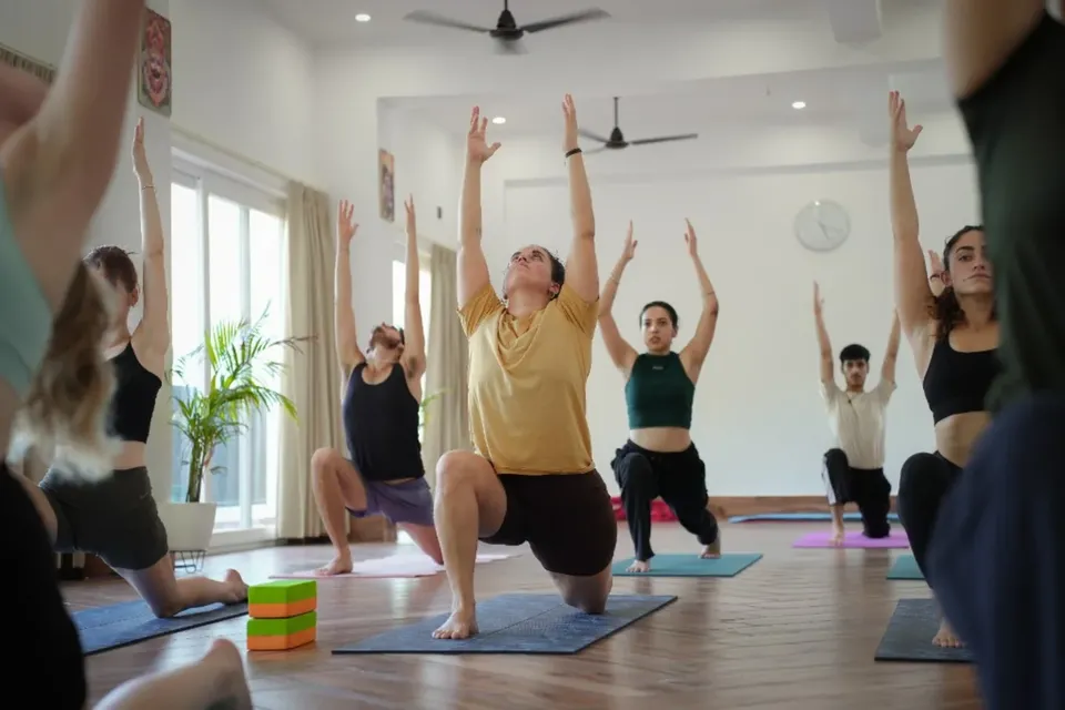 Final teaching practicum and evaluation during week four of Rishikesh yoga teacher training